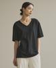 Siyajyu Sitp5136 Loose Fit V-Neck Short Sleeve T-Shirt_Black