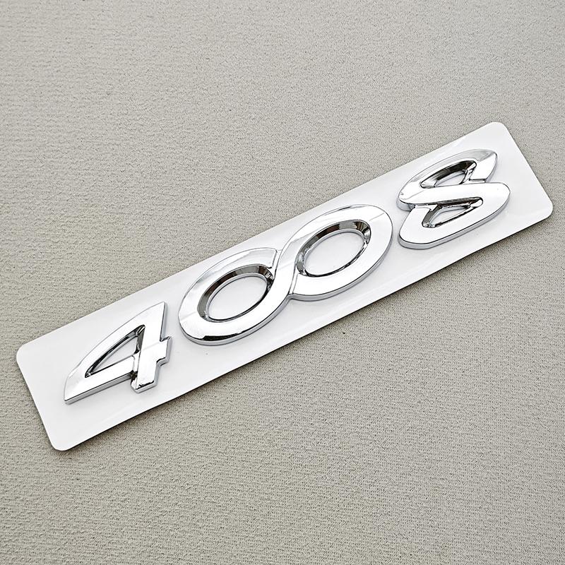 OQUP8 Lettere Logo Auto 3D ABS 4008 5008 Emblema Adesivo per Bagagliaio Posteriore per Peugeot 4008 5008 T87 P84 Accessori Esterni Auto