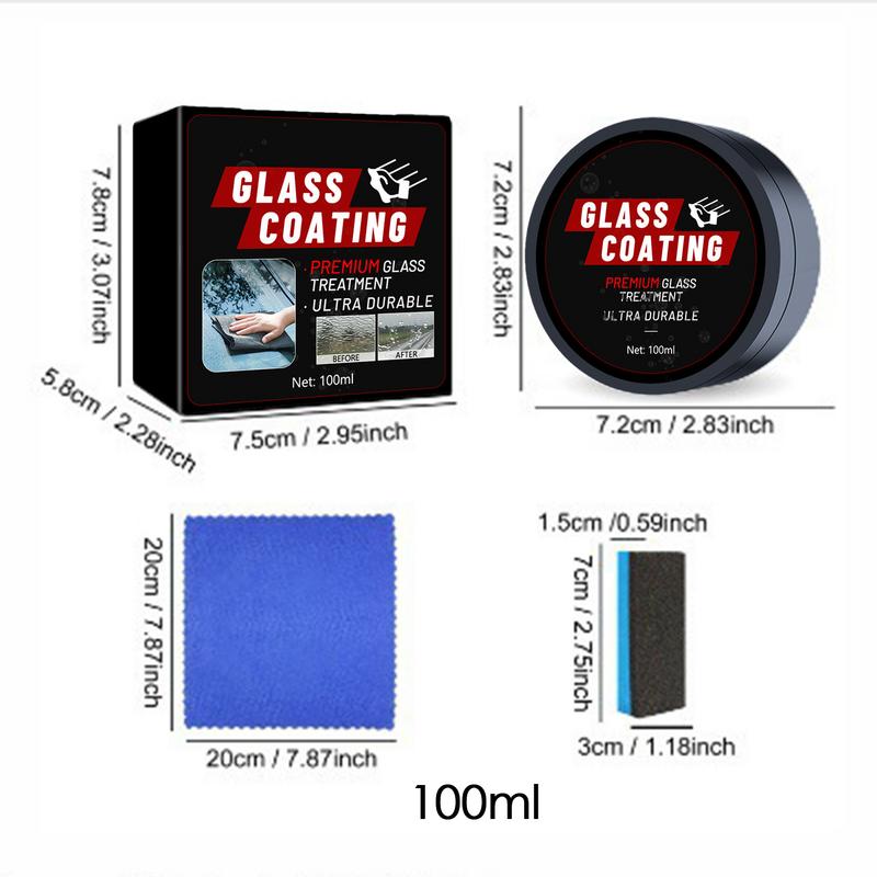 Glass Coating Cleaning Paste 100ml Hydrophobic Auto Glass Coating For Windshield Oil Film Cleaner Protective Layer