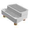 Ramp Cat Litter Stair with Non Slip Feet Detachable Washable Leakproof 2 Steps for Elderly Cats