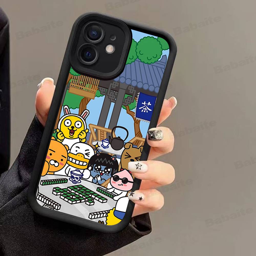 Cartoon K-KAKAO CUTE F-FRIENDS Phone Case For IPhone 17 16 15 14 13 12 11 Pro Max Plus Mini Luck Cover
