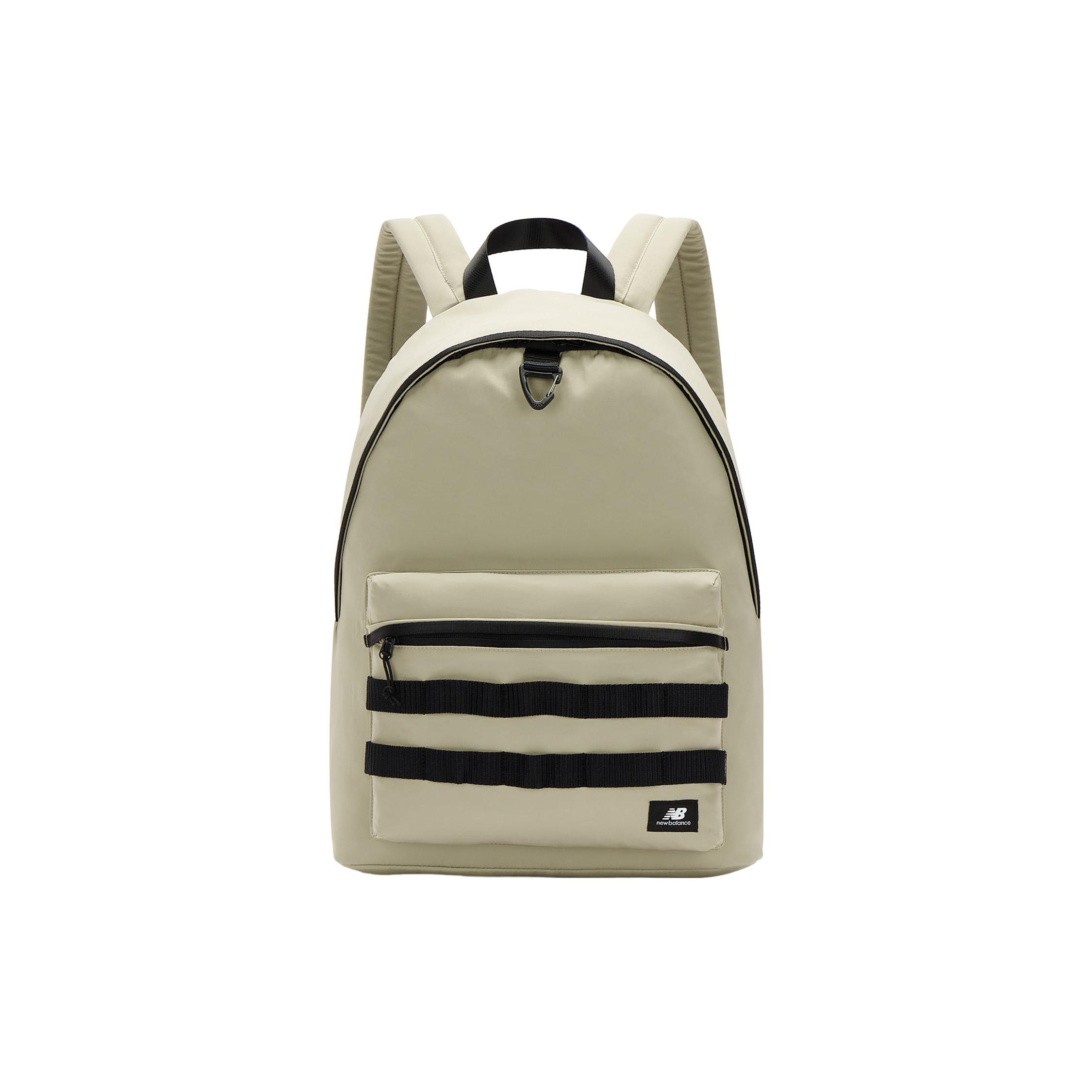 

New Balance Sports Casual Trendy Versatile Zipper Closure Fabric Backpack Large Unisex backpack Light-Khaki LAB23102-TWD Light Khaki,Large