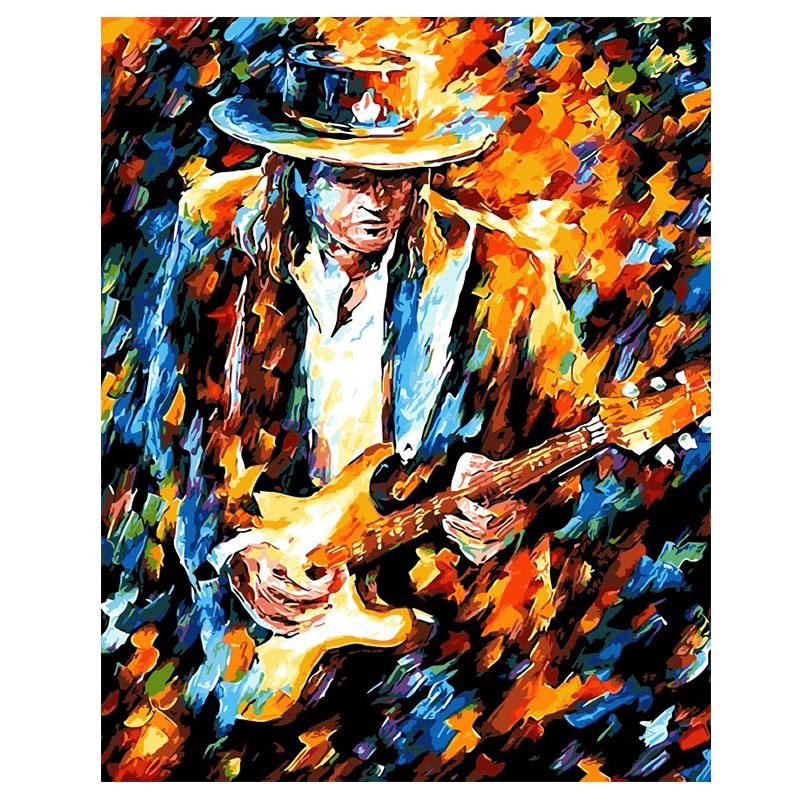 

DIY Oil Painting By Numbers Handicraft Decor 40x50CM Frameless Pop Art Western Singer