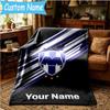 Custom Name Monterrey Team Spirit In Action Blanket Bedding Blanket for Women Men, Soft Throw Blankets for Couch,Bed, Picnic, Christmas Gifts