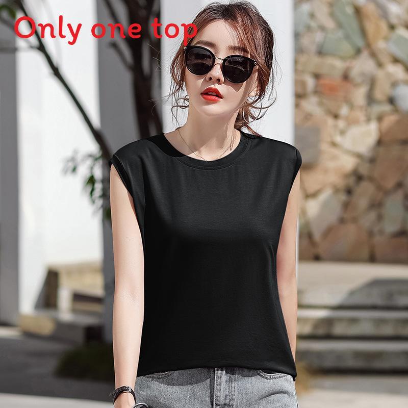 Cotton Sleeveless T Shirt For Women Summer Casual Fit For Office Use