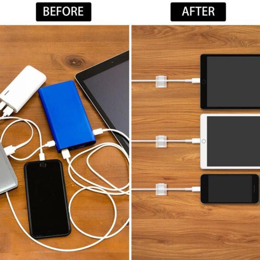 50PCS Cable Organizer Clips Cable Management Wire Manager Cord Holder USB Charging Data Line Bobbin Winder Wall Mounted Hook