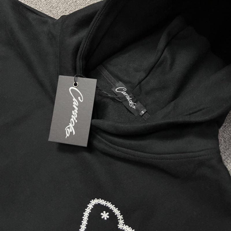 Carsicko Love Heart Fleece Hoodie & Sweatpants Set - Winter Hip Hop Style