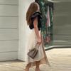 Summer 2024 European & American Women's Ruffle Top and High-Waisted Midi Skirt Two-Piece Casual Set