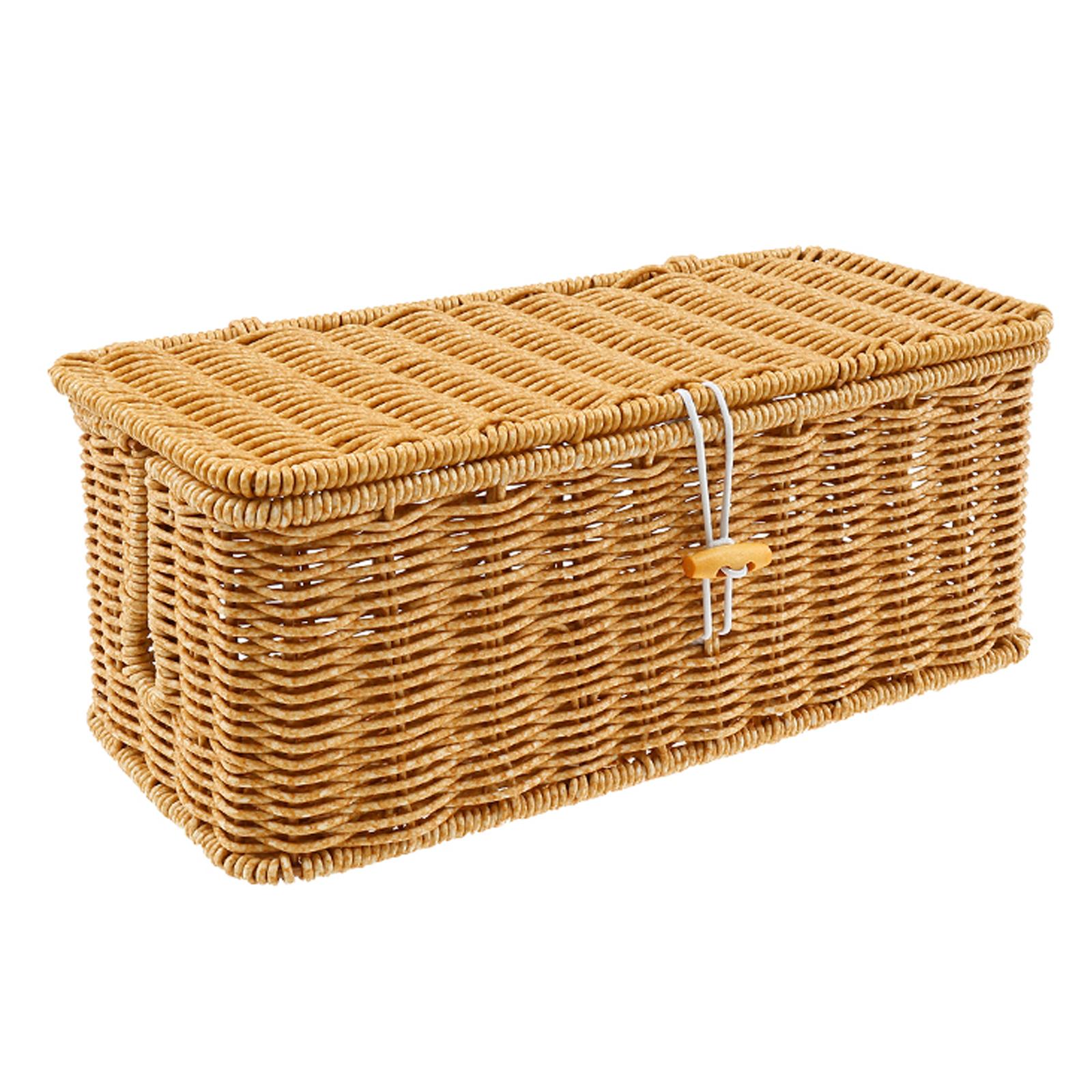 

Cable Storage Box Wire Management Rattan Plug Board Power Strip Organizer Desktop Dustproof Home Charger Socket Case светло-коричневого