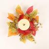 Thanksgiving Maple Leaf Garlands Decorative Candle Rings Dining Room Decoration Autumn Wreath Candlestick Holder