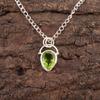 Natural Peridot Best Friend Gift Art Deco Anniversary Pendant Jewelry 925 Silver PP-56-6