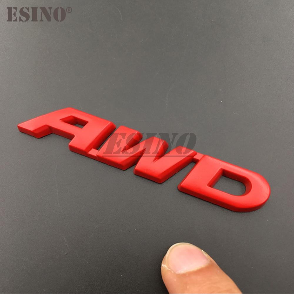 3D V6 AWD Car Metal Alloy Trunk Fender Adhensive Badge Body Tailgate Displaceme Emblem For Toyota Highlander V6