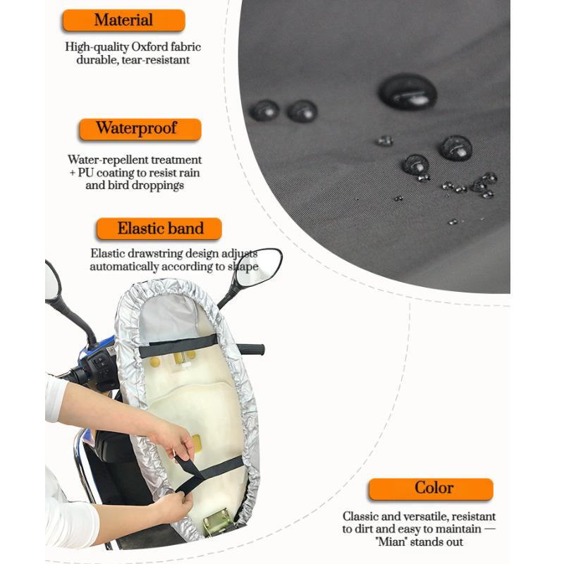 Motorcycle Seat Cover Sun Protection Heat Insulation Electric Car Seat Cover Rainproof Cloth