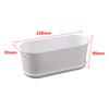 1/5Pcs White Modern Flower Pots With Trays Garden Balcony Desk Thicken Boxes Home Office Minimalist Bonsai Polygonal Containers