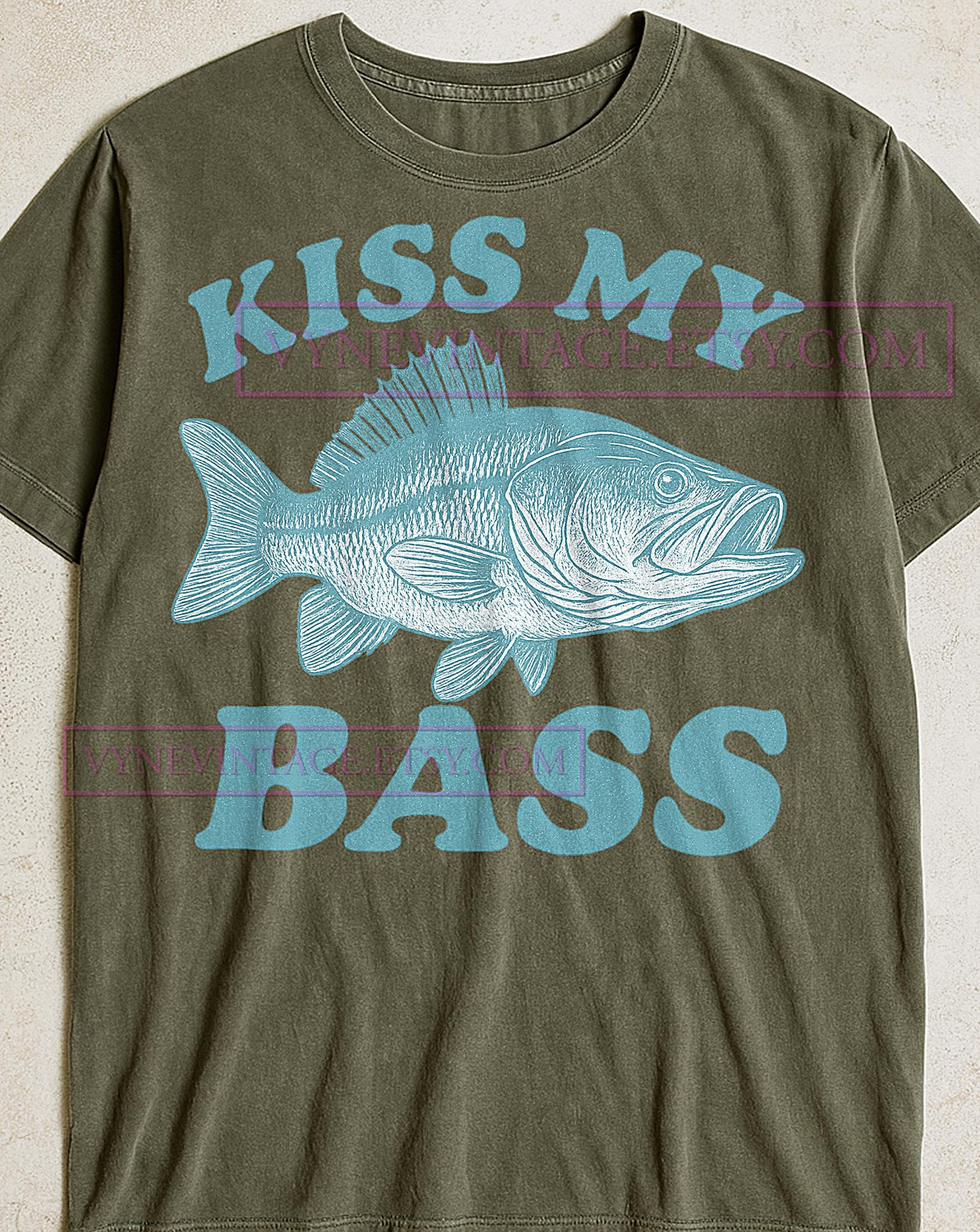 Kiss My Bass Fishing Shirt, Humorous Angler Graphic Tee, Funny Fishing Quote T-Shirt, Fisherman Lover Gift, Outdoors T-Shirt S