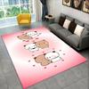 Cute Bubu Dudu Love Cartoon Bear Non-Slip Area Rug for Living Room,Bedroom,Playroom,Carpet Floor Mat Home Decor Rug Room