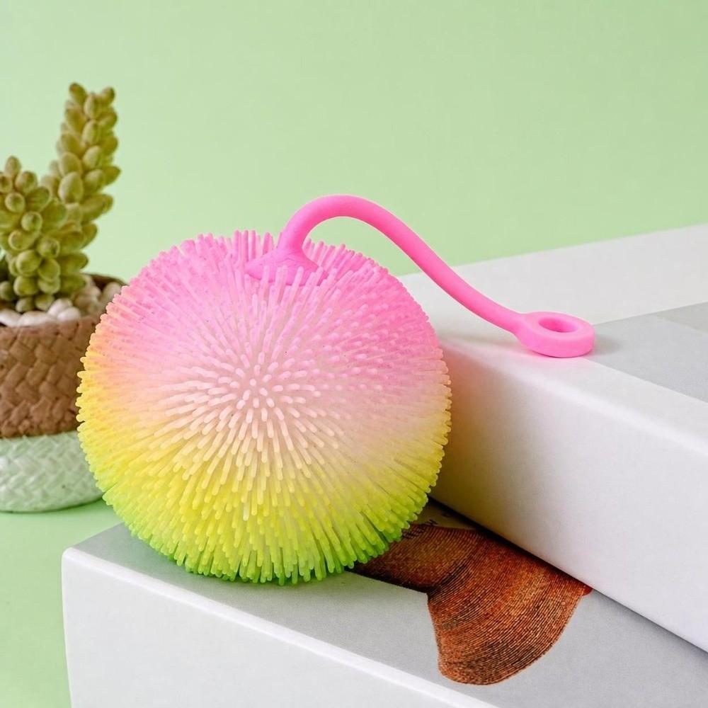Random Color Spiky Stress Ball Soft Stress Relief Toy Creative Luminous Toy for Kids