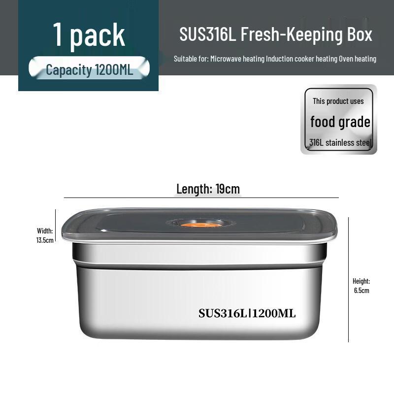 ZISIZ 316 Stainless Steel Food Storage Container