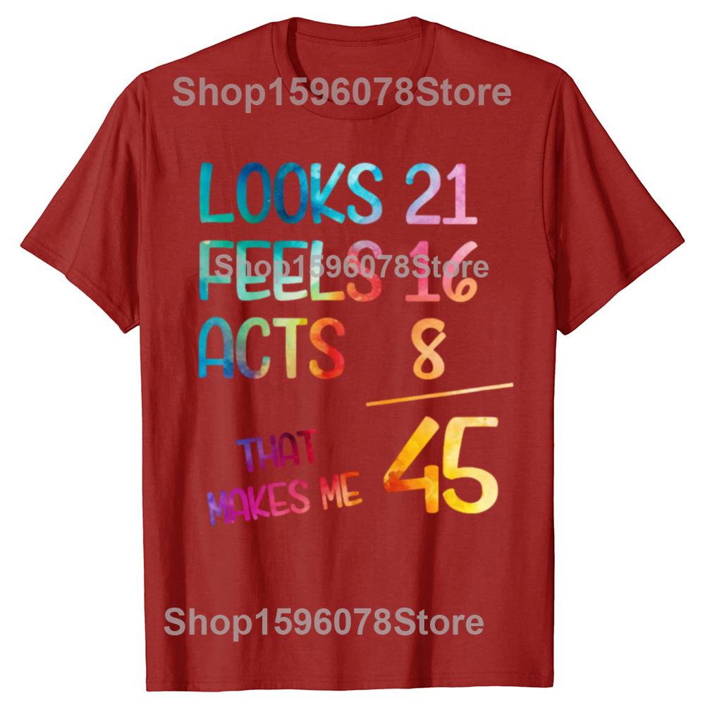 Vtipný narozeninový dárek 45 let 45. narozeniny Narozen v roce 1980 Tričko Unisex styl Košile pro ženy Muže Oblečení Streetwear Y2k
