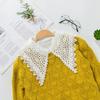Women Lace White Fake Collar Detachable Doll Collar Women Vintage Lace Shirt Collar Blouse Top False Blouse Half Shirt