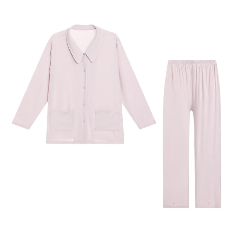 Aimer Women s Lapel Long-Sleeve Pajama  Loungewear Set 165