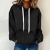 Women's Fashionable Color Long Sleeved Sports Casual Pullover Sweatshirt Top