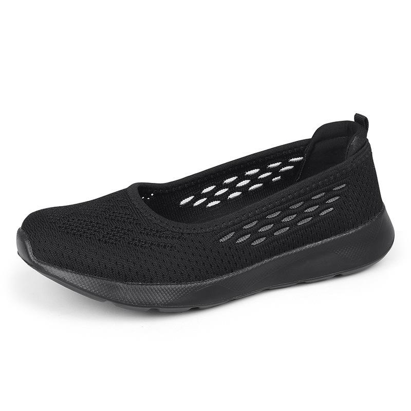 Summer Mother Shoes Breathable Mesh Hollow Elderly Shoes Women's Non-slip Old Beijing Cloth Shoes Soft Sole Middle and Old Walking Shoes