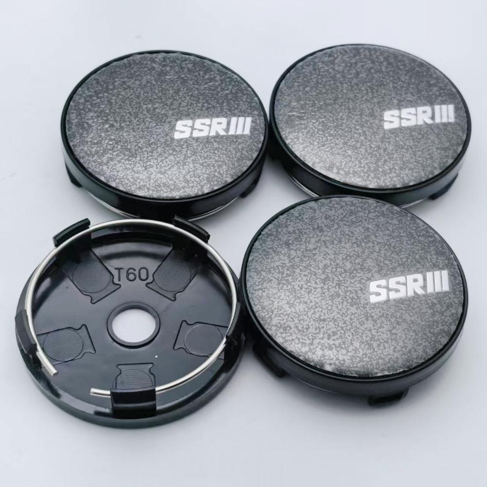 

4pcs SSR Logo Emblem Badge Car Wheel Center Caps O.D 60MM I.D 56MM Wheels Hub Cap Rim Hubcaps Dust Cover Replace Car Accessories SSR Badge&60MM&4pcs T60 Wheel Caps