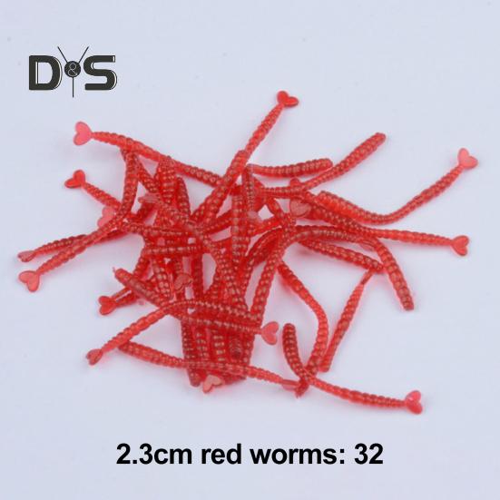 Weiche Angelköder-Set, leuchtende Farben, realistisch aussehende Mini-Künstliche Würmer, Angelköder mit Aufbewahrungskoffer