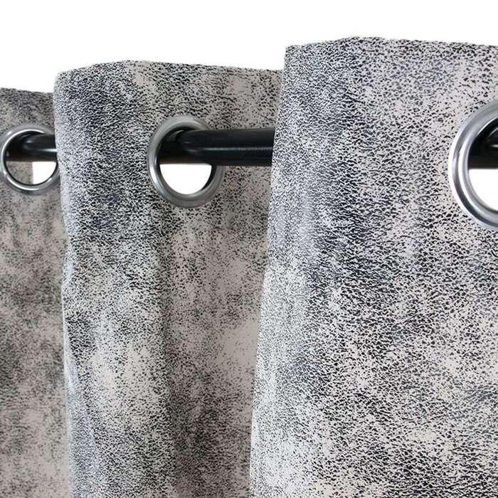 Ösenschal Lederoptik weiß 140x250