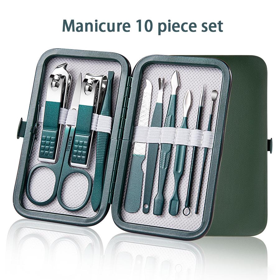 Xiaomi 7-18 Pcs Manicure Set Nail Clippers Kit Professional Stainless Steel Nail Care Tools with Leather Travel Case For Man and Women