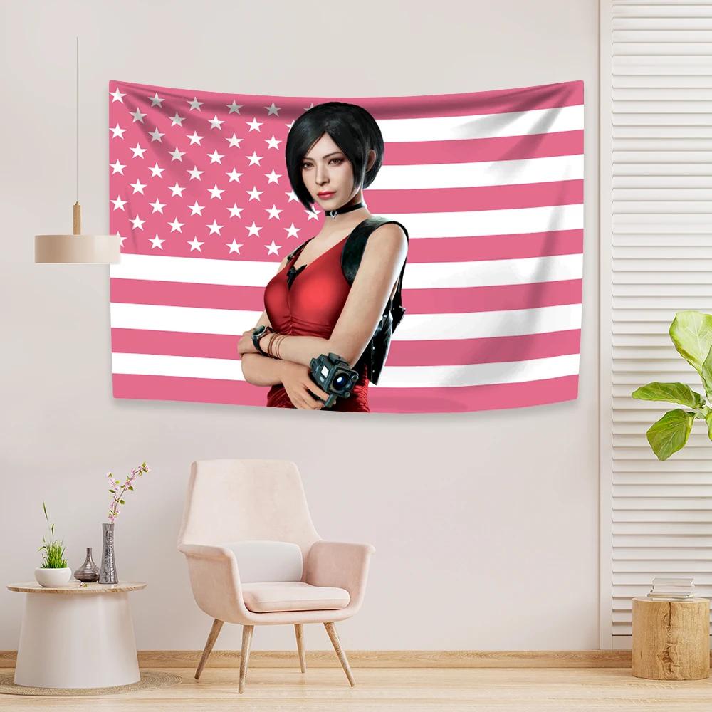 

Классический персонаж хоррор-игры Гобелен Принты Ада Домашний декор Эстетика Настенный декор Спальня Общежитие Задник Покрытие Баннер 74x94cm(29x37in)