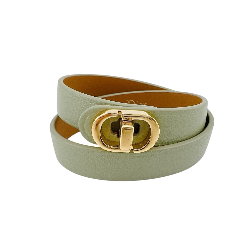 

Christian Dior Gold Plated Montaigne bracelet green Gold Plated Women Used