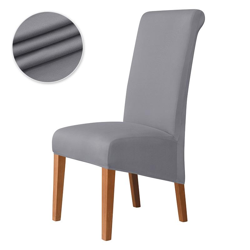 Solid Color Larger Chair Cover High-end Elastic Household Dining Chair Cover Chair Dustproof Cover