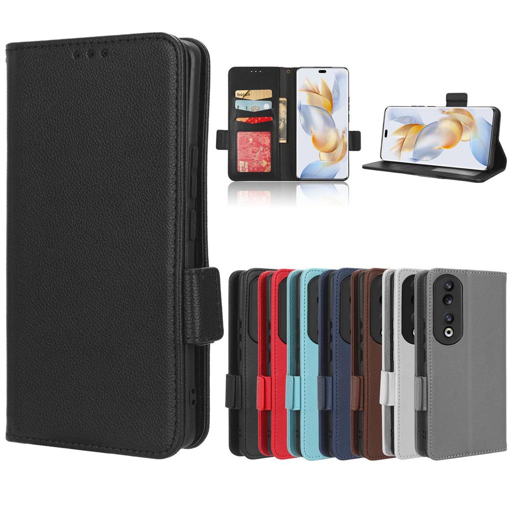 Honor 90/90 Pro Leather Phone Case with Card Slot, Stand, and Magnetic Closure