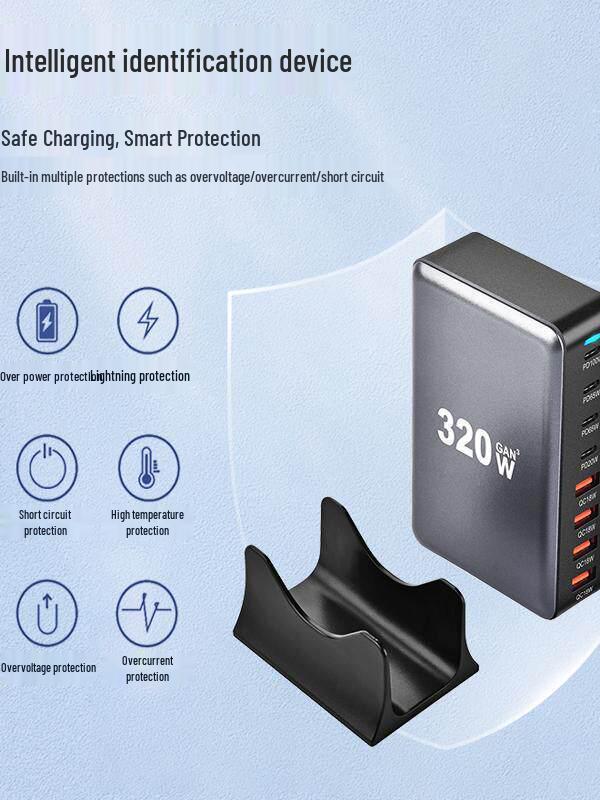 200W GaN Multi-Port USB Charger with PD100W Fast Charge