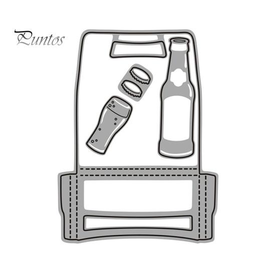 Beer Bottle Cup Cutting Dies DIY Scrapbook Emboss Paper Cards Album Stencil Mold