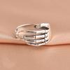 925 Sterling Silver Skeletal Hand Open Rings For Women Party Luxury Designer Jewelry Christmas Accessories