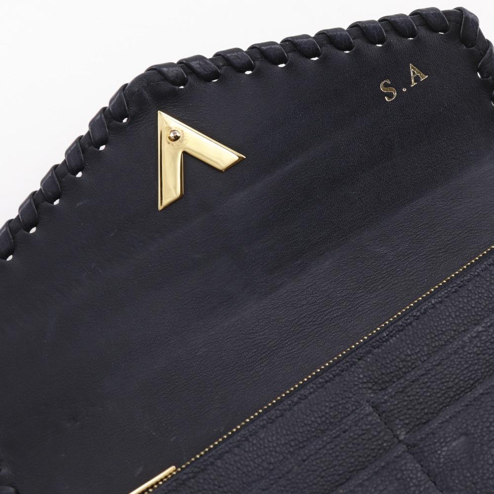 LOUIS VUITTON Portefeiulle Verry Purse M62059 Monogram Noir black leather Women Used