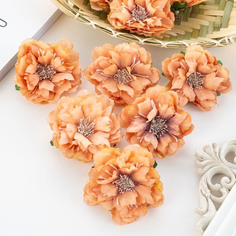 50/80pcs Artificial Silk Peony Flower Diy gift hairpin Home Party Wedding bridal bouquet wreath Decoration Outdoor Garden arch