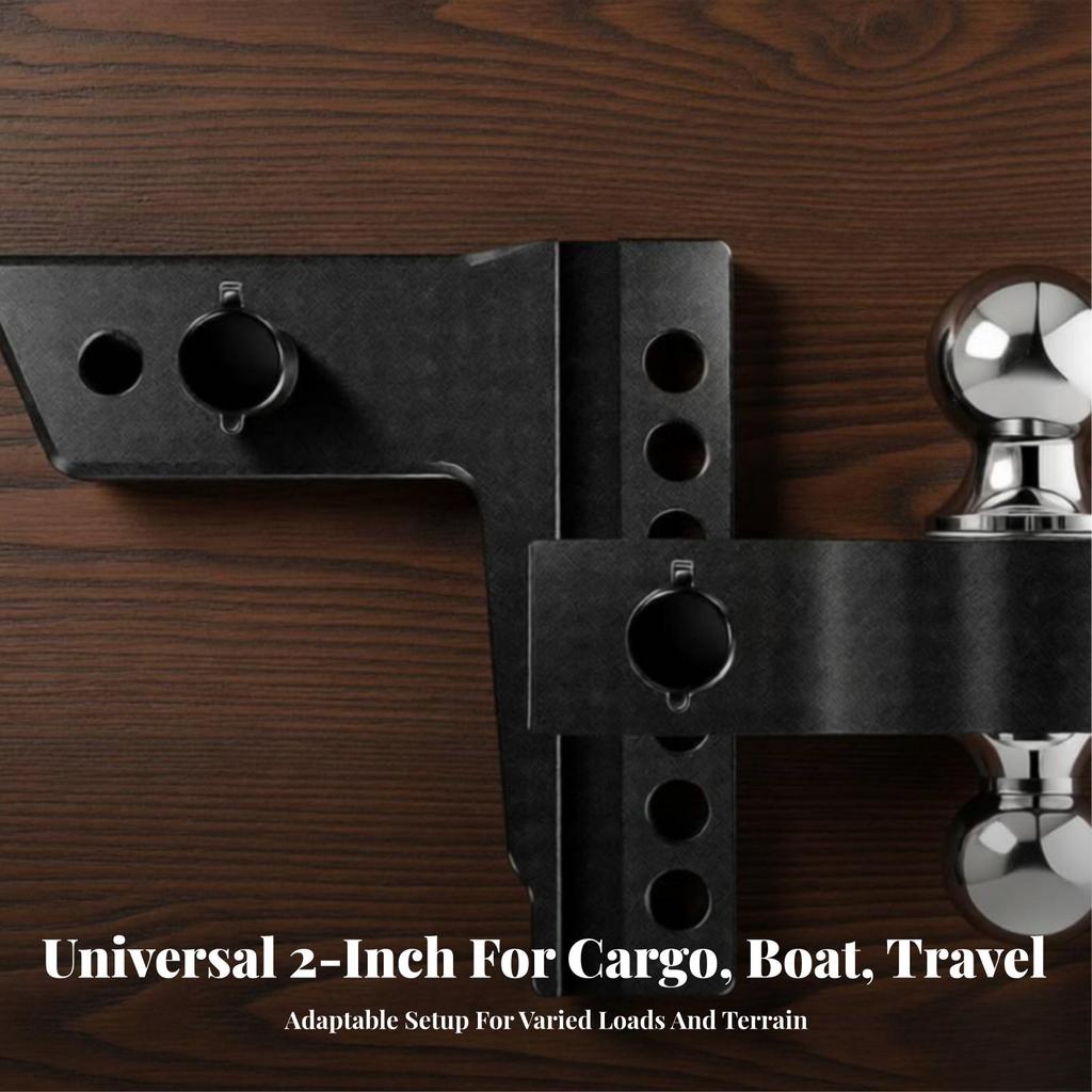 Adjustable Trailer Hitch with Dual Ball Versatile doubleBall Mount Hardware