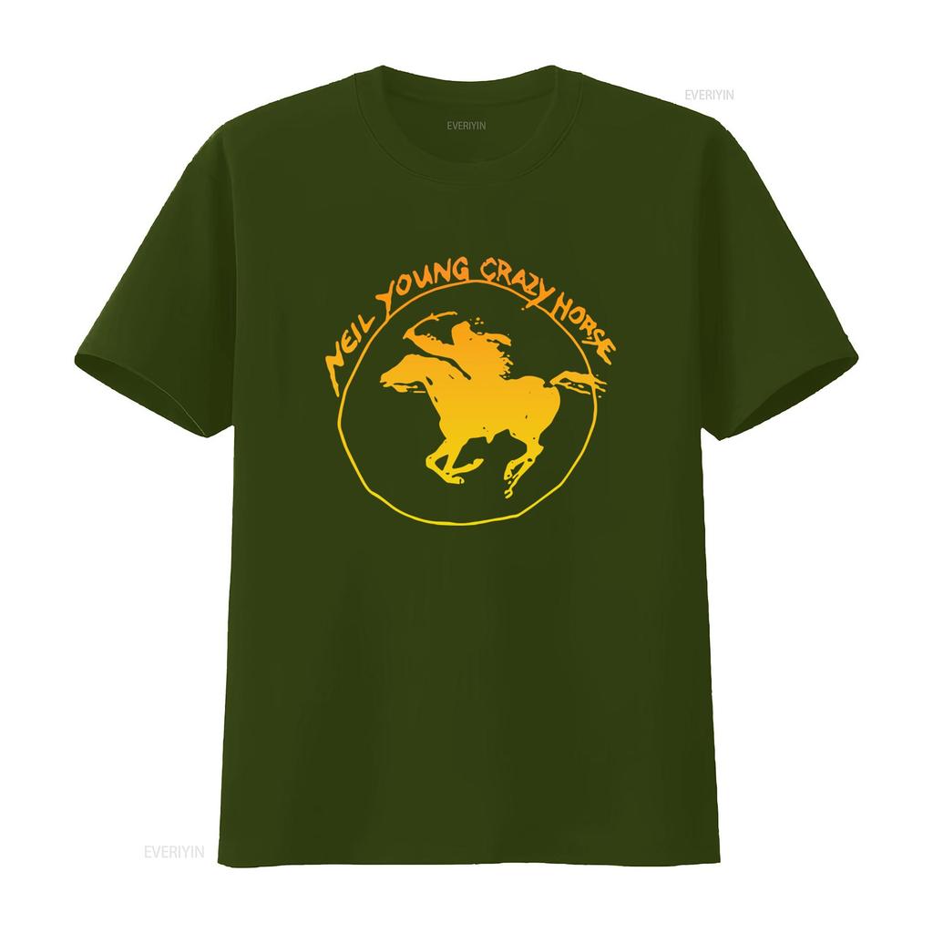 Neil Young Crazy Horse Mens T Shirt S 5XL Long or s Rock Band  vintage Washed Casual fashion Stretched Breathable Slightly