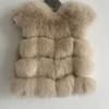 Haining's New Fox Fur Vest Female Real Fur Whole Leather Back Hair Small Flying Sleeves Short Waistcoat Looks Thin and Young