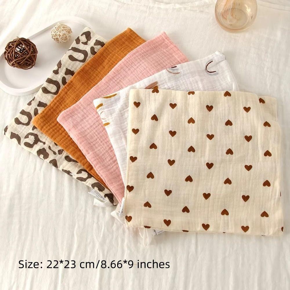 New 4-Layer Pure Cotton Baby Cotton Washcloth Soft Absorbent Square Towels Gauze Cotton Baby Towels Newborn Burp Cloth