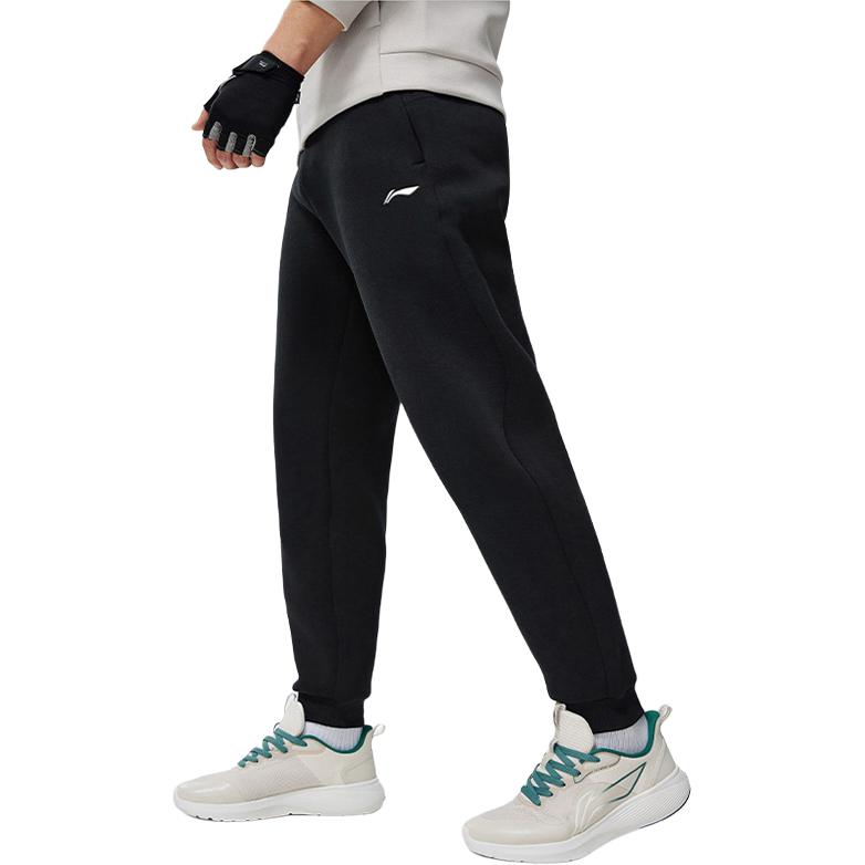 Li-Ning Fitness Series Warm Low Waist Knitted Sports Pants Men Bottoms AKLVB13-1