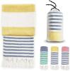 Turkish Beach Towels, 39 X 71 Inch Oversized Beach Towel Quick Dry Sand Free Turkish Bath Towel for Beach Pool Gym and Bathroom