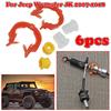 6PCS Douille de Câble de Levier de Vitesse Pour Jeep Wrangler JK 07-2018 Levier de Tirage de Boîte de Vitesses Ligne de Levier Manchon en Caoutchouc Clip de Retenue de Boîtier de Transfert