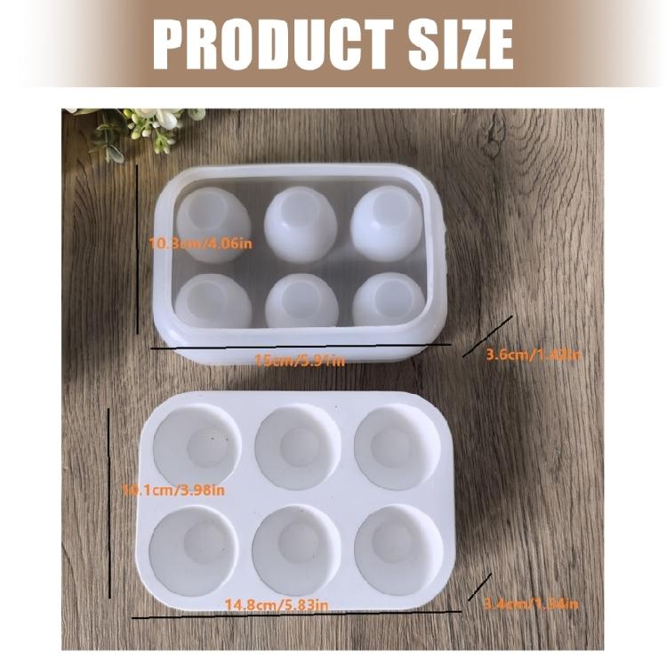Food Safe Silicone Easters Eggs Tray Mould with 6 Compartments Ideal for Holiday Craft Easy Decorating and Art Projects
