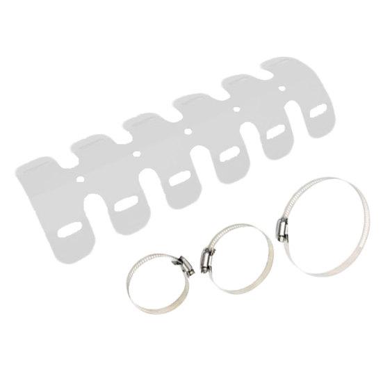Motorcycle Exhaust Muffler Metal Heat Pipe Protector Cover Shield with 3 Clamp