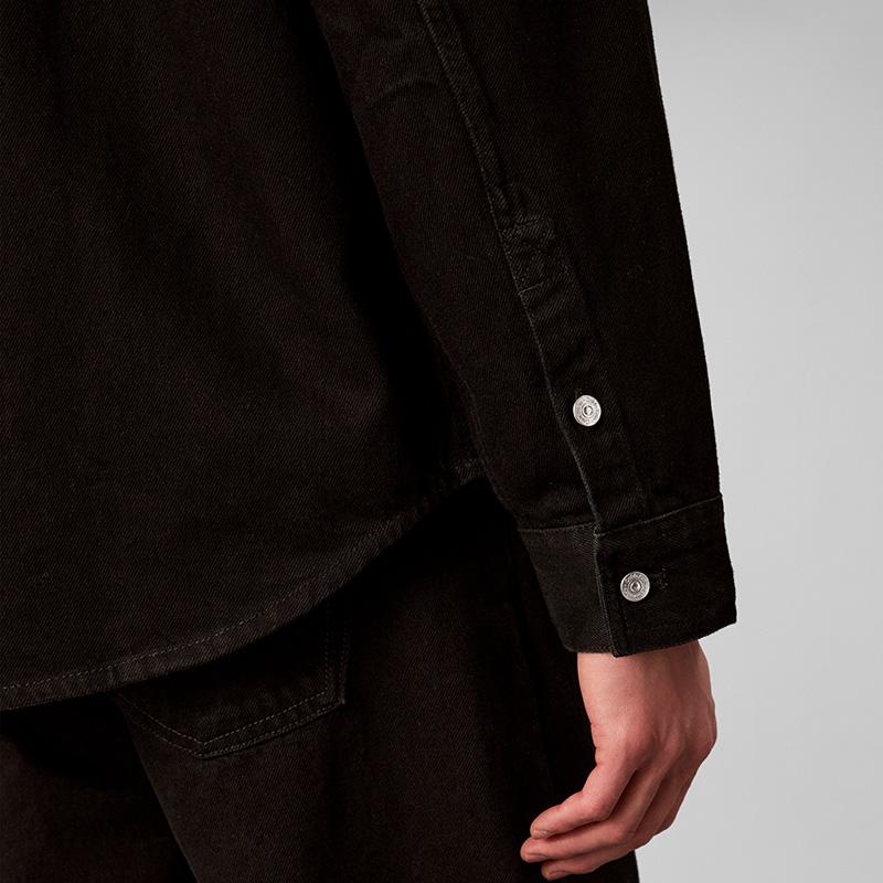 Calvin Klein Jeans American Vintage Practical Pocket Cotton Black Denim Shirt Men shirts 4LF755G